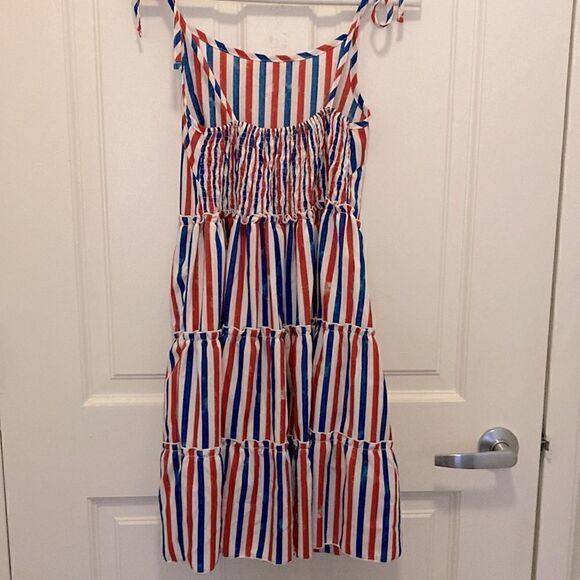 Mia Little Bella NWT Sun Dress with Tie Straps in Red, White & Blue Stripe. Sz S - Picture 4 of 9
